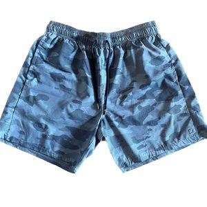 Layer 8 Blue Camouflage Athletic Short Qwick Dry Drawstring Waist Men’s Size XL